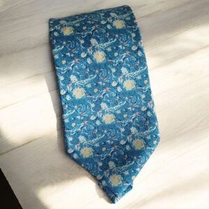 The Gallery Collection Vincent's Starry Night handmade silk tie. 